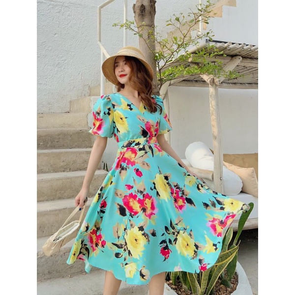 01-CN - Waistband Floral Dress
