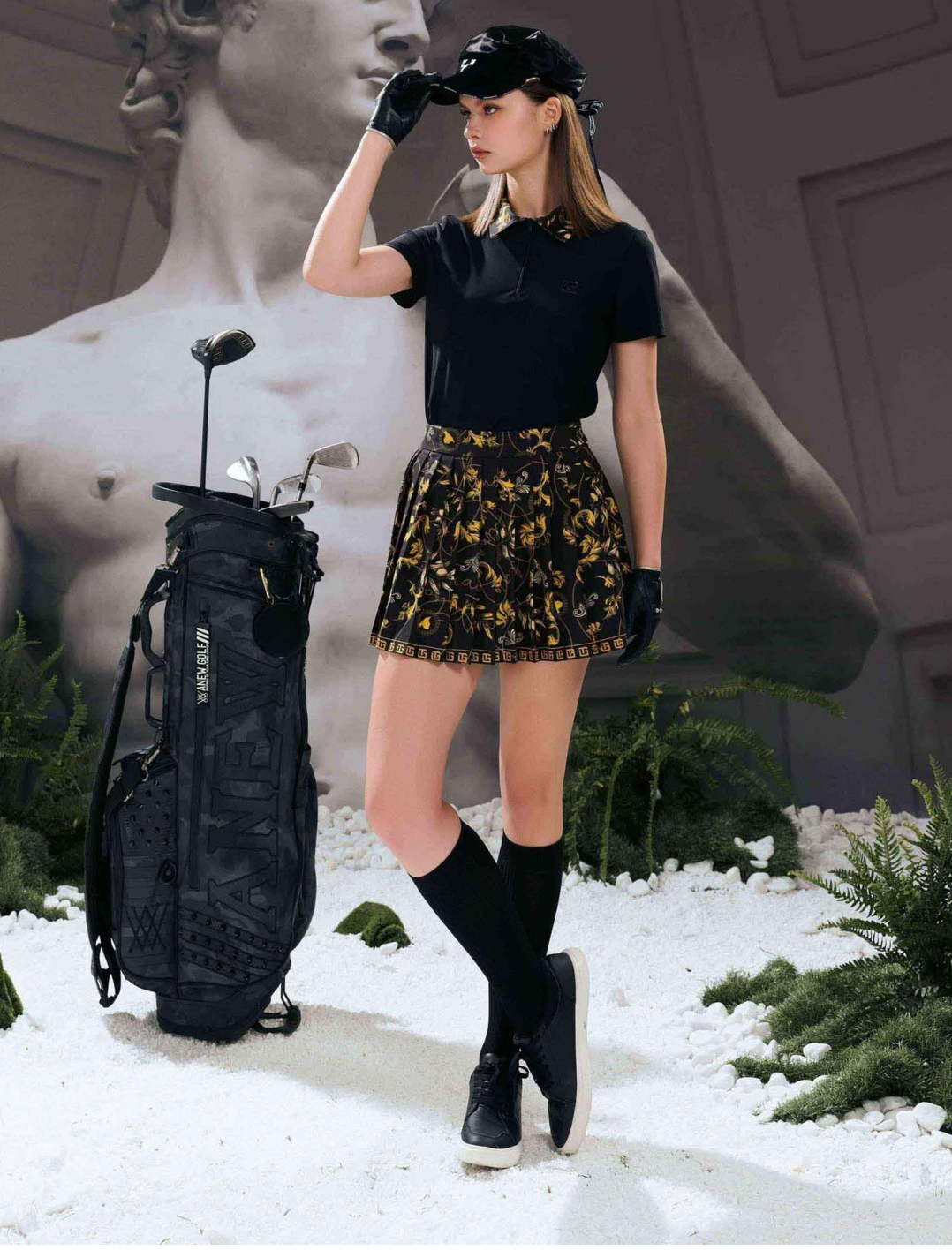 Áo Polo Nữ Phối Cổ In Baroque