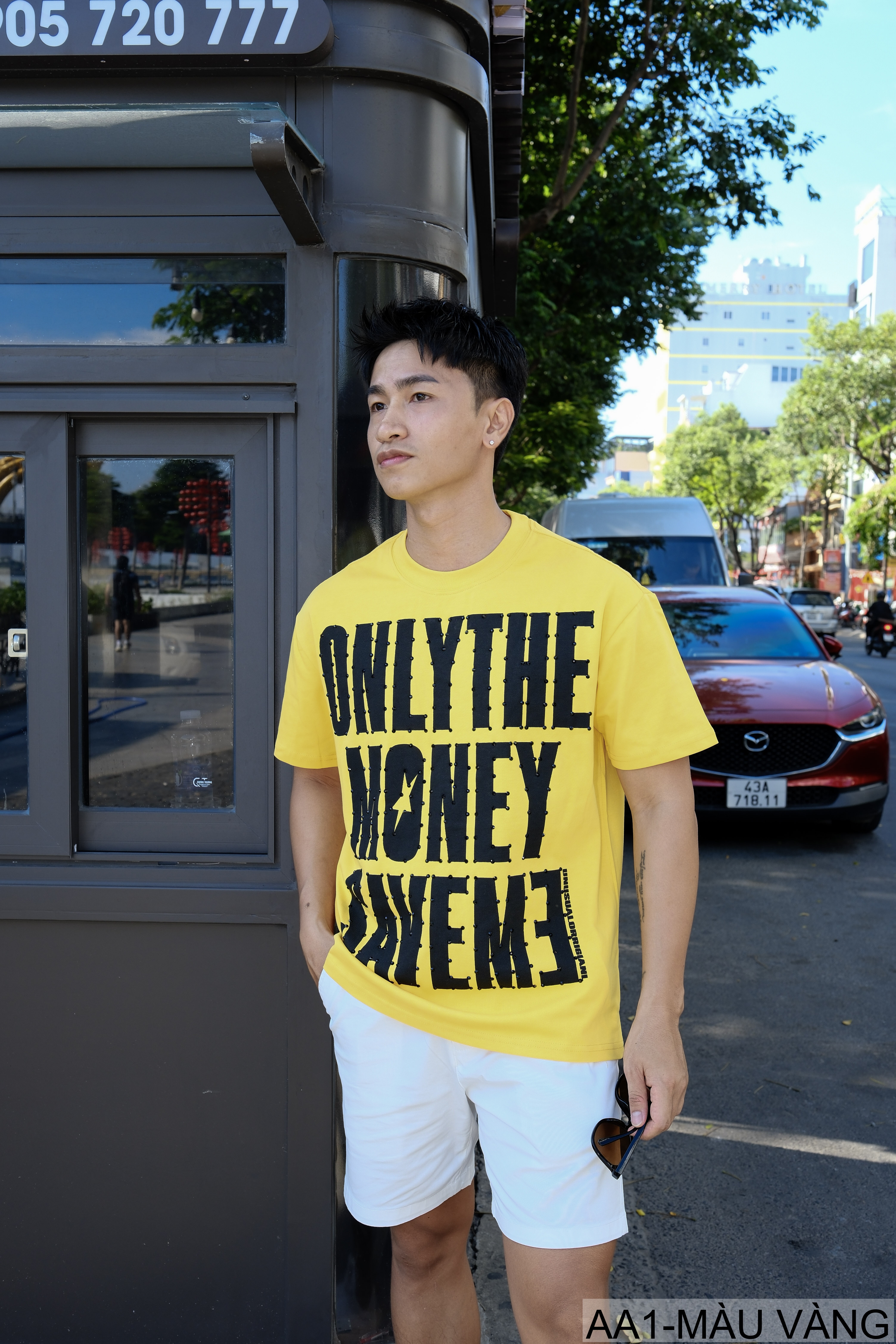 AA1 - Áo thun nam cổ tròn in chữ retro phong cách streetwear, cotton , dáng vừa vặn, 4 màu thời thượng_thumbnail_31