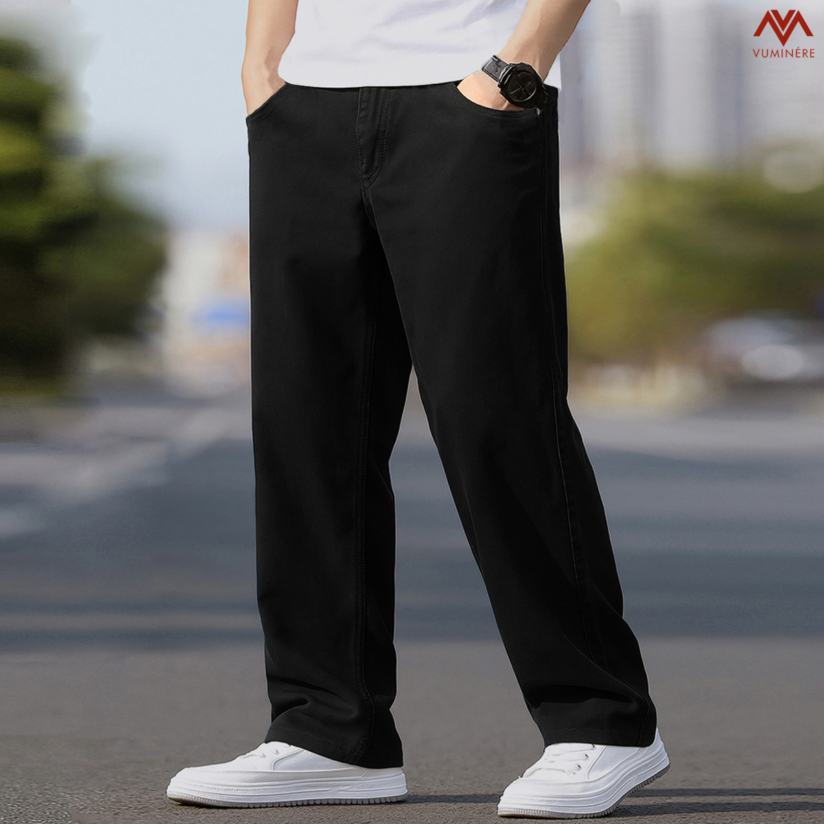 Quần Jeans nam dáng suông rộng ( XM1 )