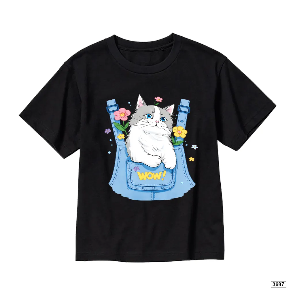 Áo thun bé gái chất mềm mại thoáng mát Mèo con đáng yêu Kado 3697_thumbnail_7