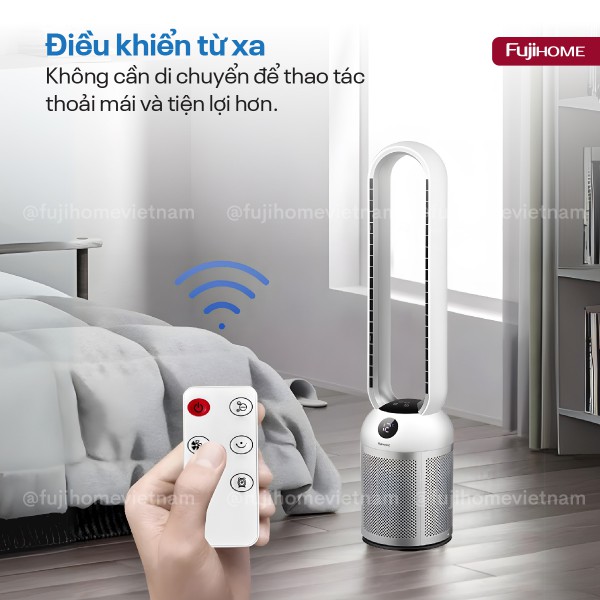Quạt không cánh tích hợp lọc không khí bằng HEPA, màng lọc Ion bạc Fujihome BF307DC HEPA_thumbnail_9