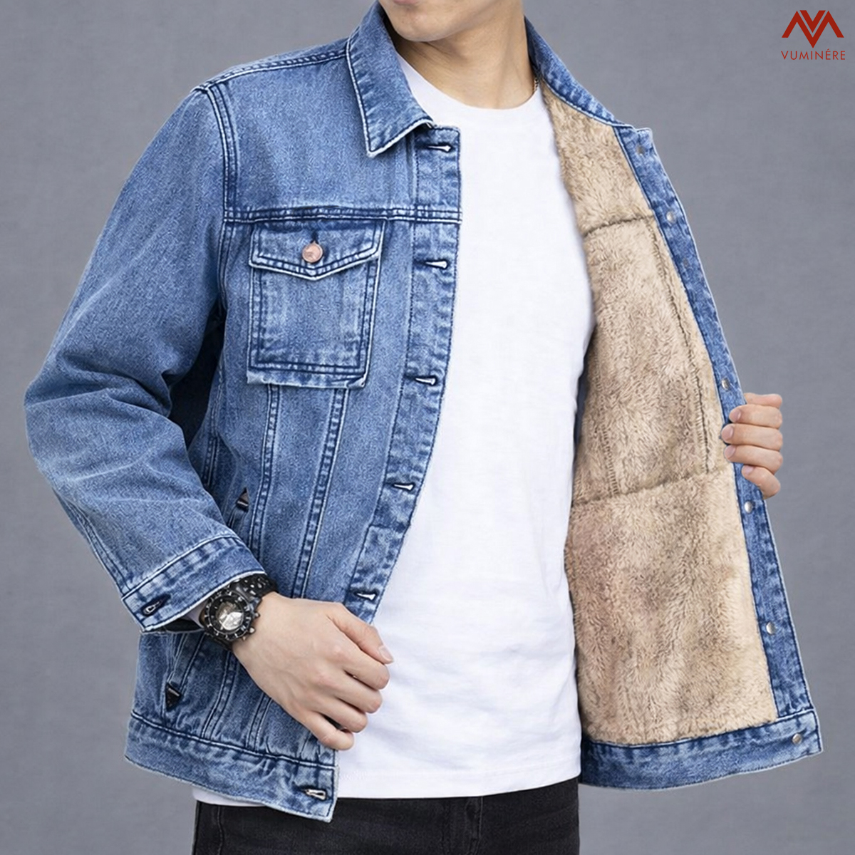 Áo khoác lót lông Jacket Jeans nam ( AV1 )_thumbnail_3