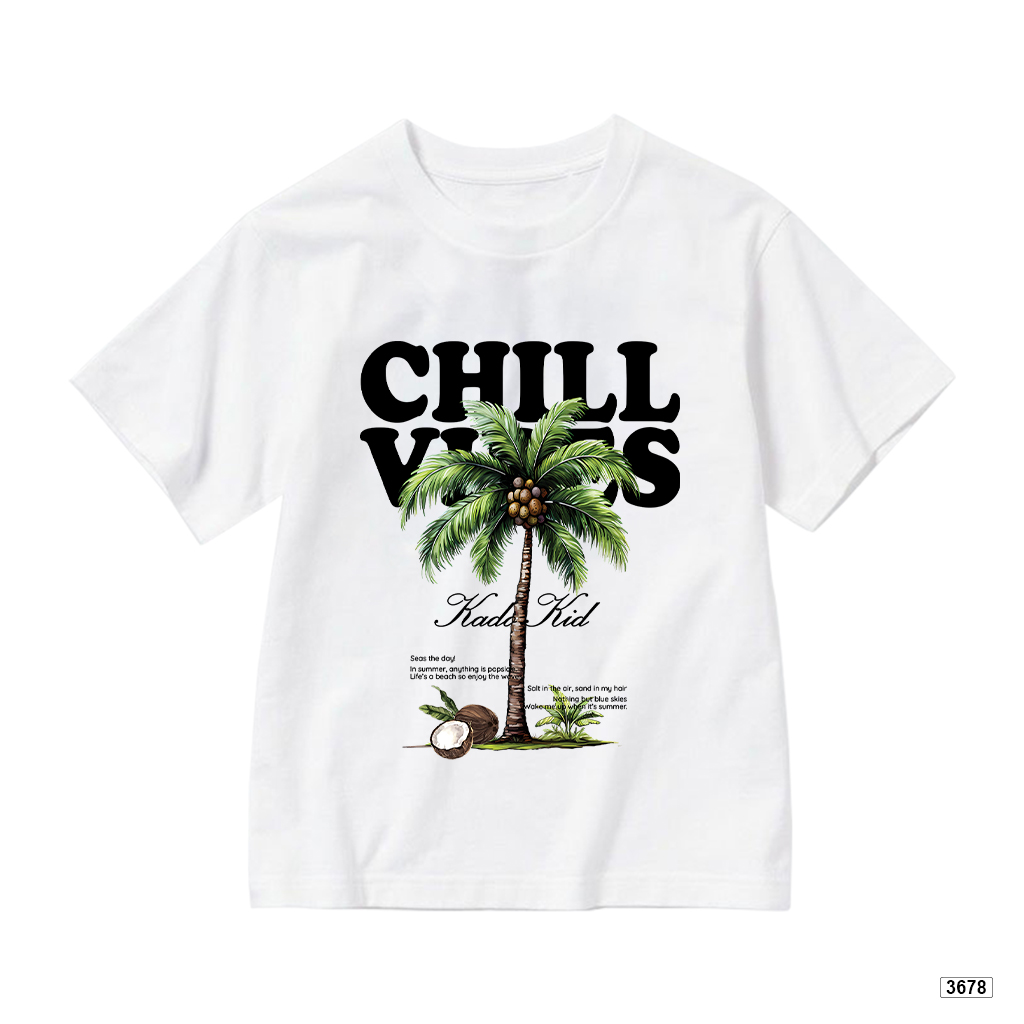 Áo thun bé trai bé gái hè biển Chill vibe Kado 3678_thumbnail_0