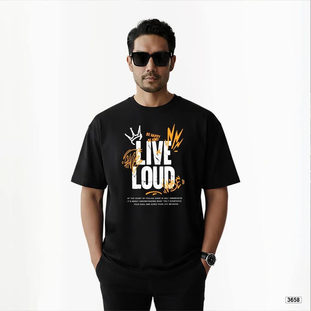 Áo thun form rộng chất thoáng mát Live Loud TeePrint 3658_thumbnail_3