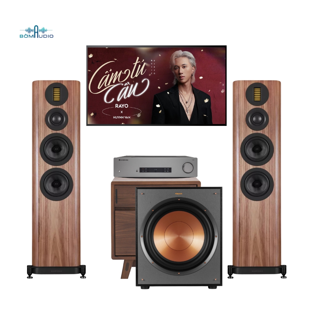 Combo Amply CAMBRIDGE AUDIO CXA81 MKII  + Loa Cột WHARFEDALE EVO 5.4 + Loa Subwoofer KLIPSCH R-120SW  – CK9_thumbnail_0