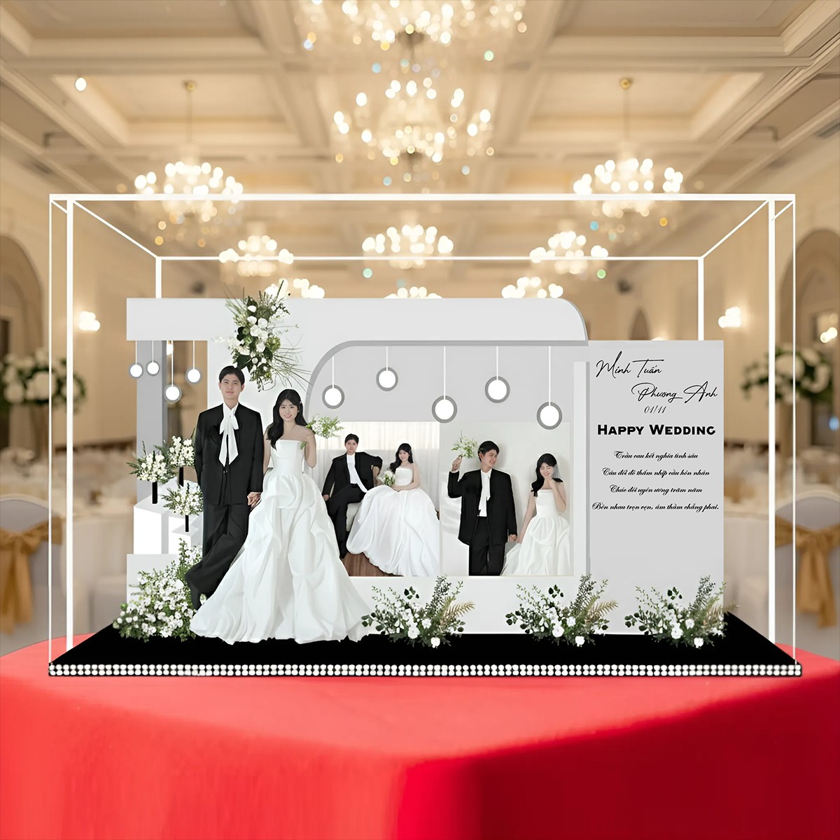 Standee Đám Cưới – Mô Hình Mica 3D Trang Trí, In Ảnh Theo Yêu Cầu, Quà Cưới Decor (Tặng Hộp+ Túi) - Size tính theo chiều ngang_thumbnail_21