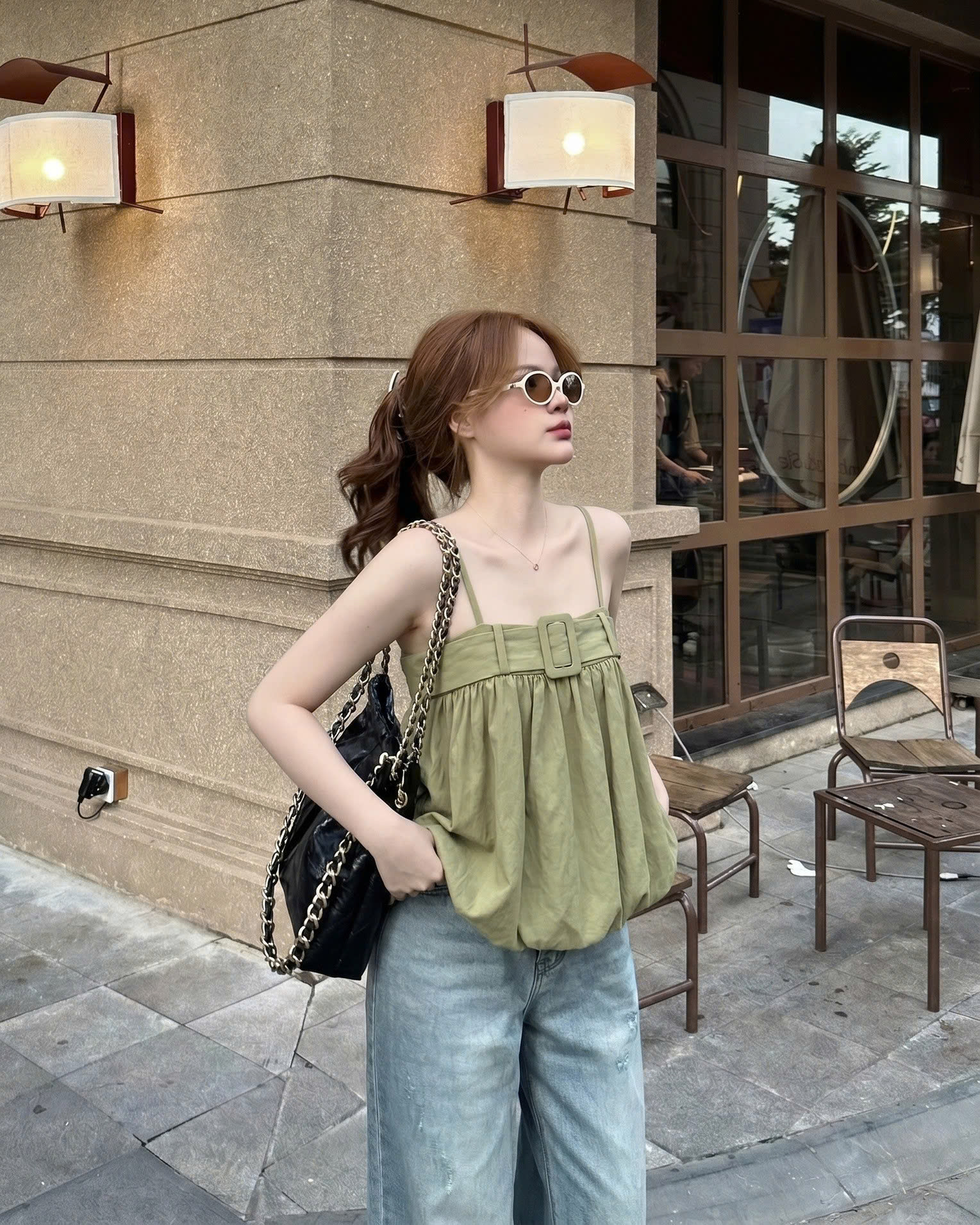 Áo Kiểu Nữ 2 Dây đai nịt ngực lai bí LUH.2070 (C) (0687)_thumbnail_3