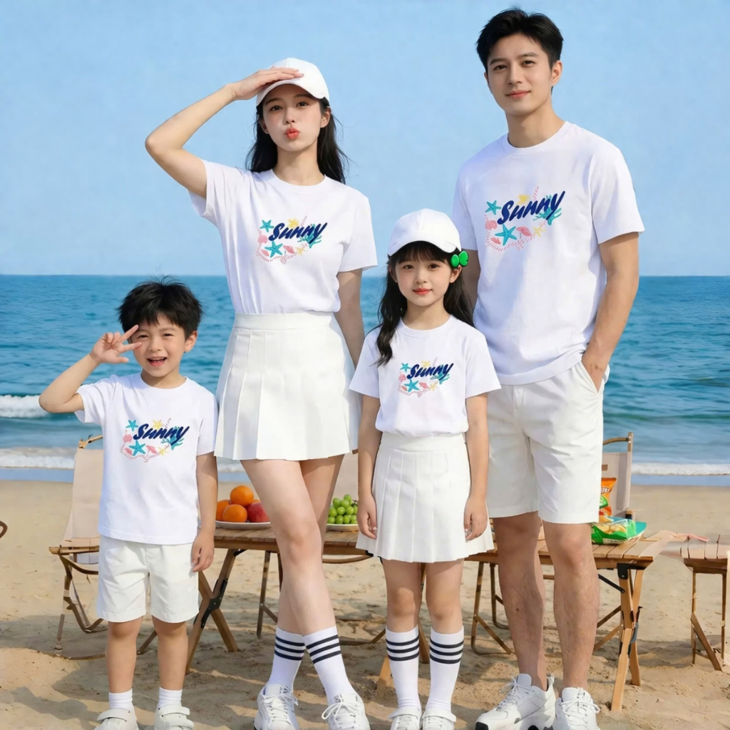 Áo phông gia đình 3,4,5 người in chữ Sunny Loza GĐ3596_thumbnail_0