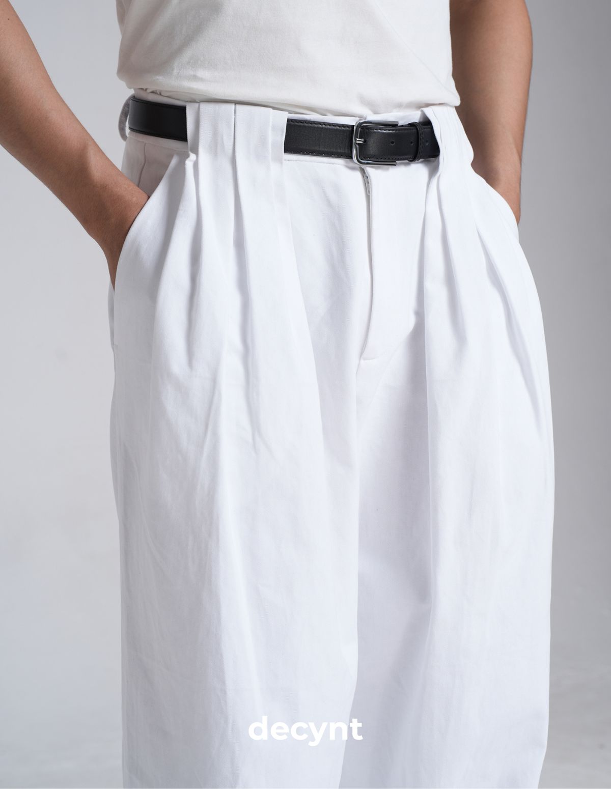 Decynt Pants 01 - Quần suông xếp ly chất liệu 100% cotton 350gsm_thumbnail_3