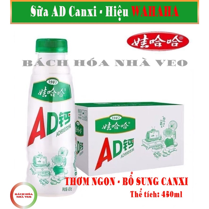 Sữa AD Canxi Hiệu WaHaHa, Tốt Cho Sức Khỏe, Bổ Sung Canxi - 220, Hàng Chuẩn, Date Mới