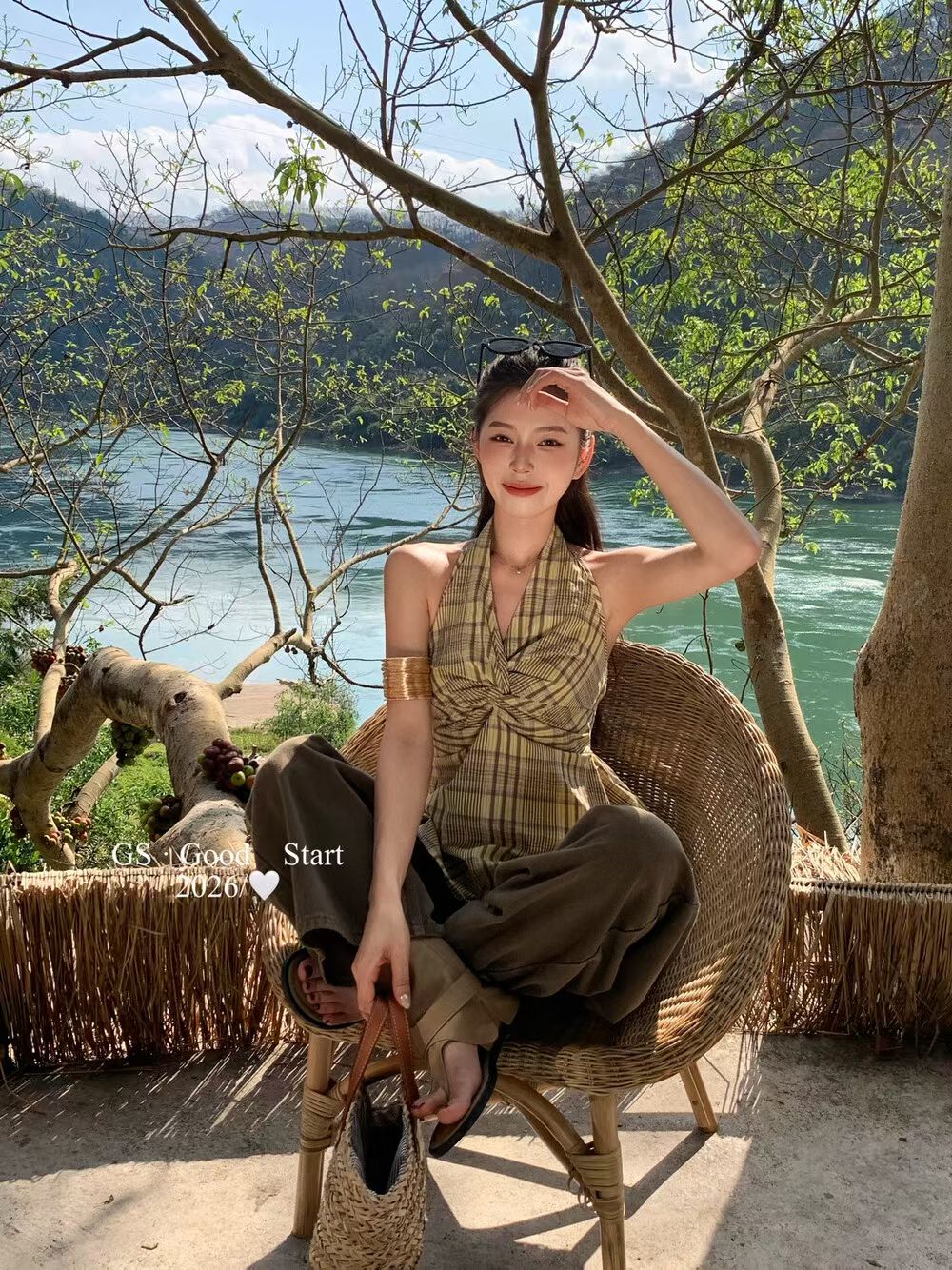 Áo sơ mi yếm caro xoắn ngực GS gấu xòe_thumbnail_6