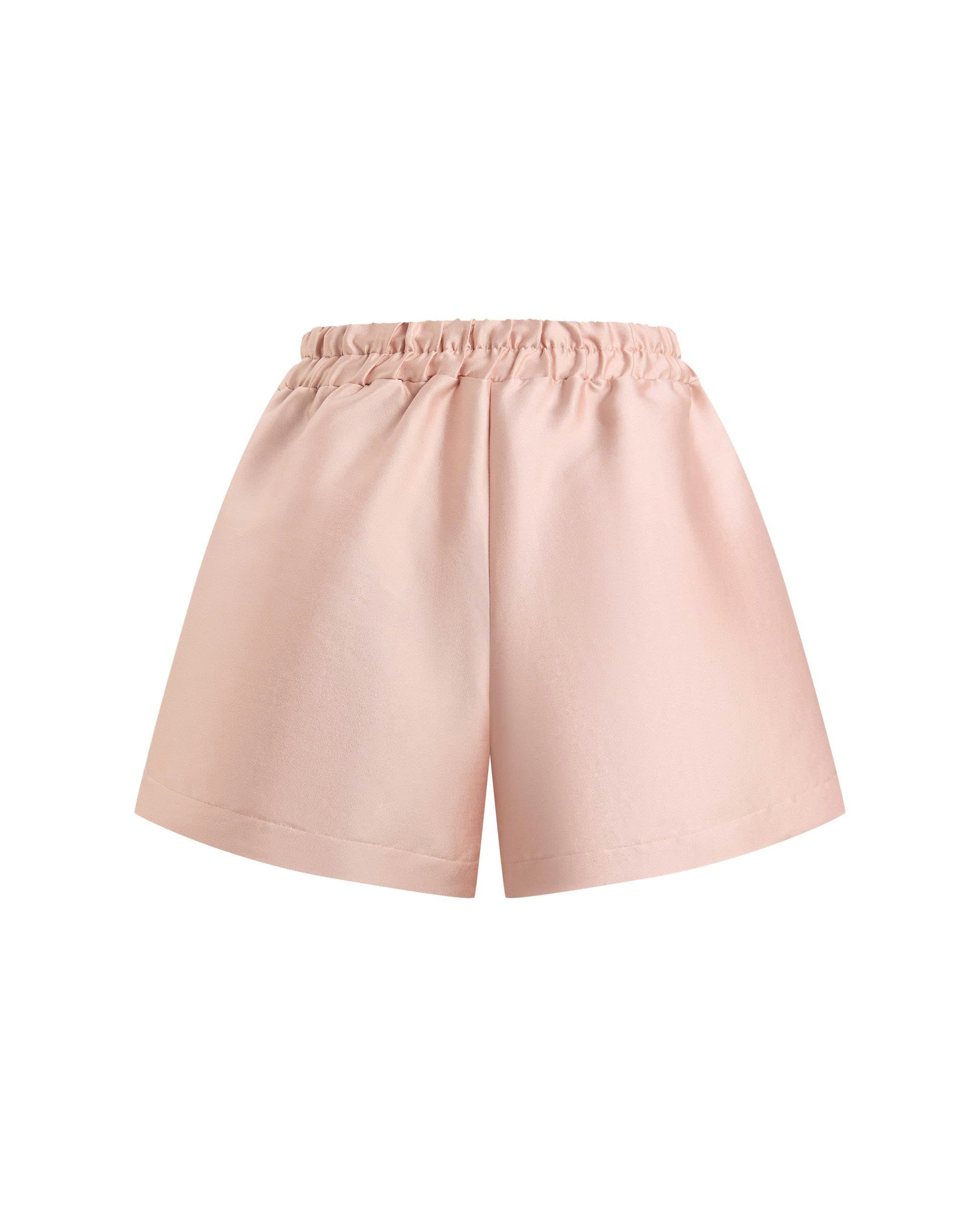 Quần Short Ống Rộng Lưng Thun Bigsize Gọn Đùi - Đen/Hồng Pastel - Vừa 55kg Trở Lên - QS011_thumbnail_2