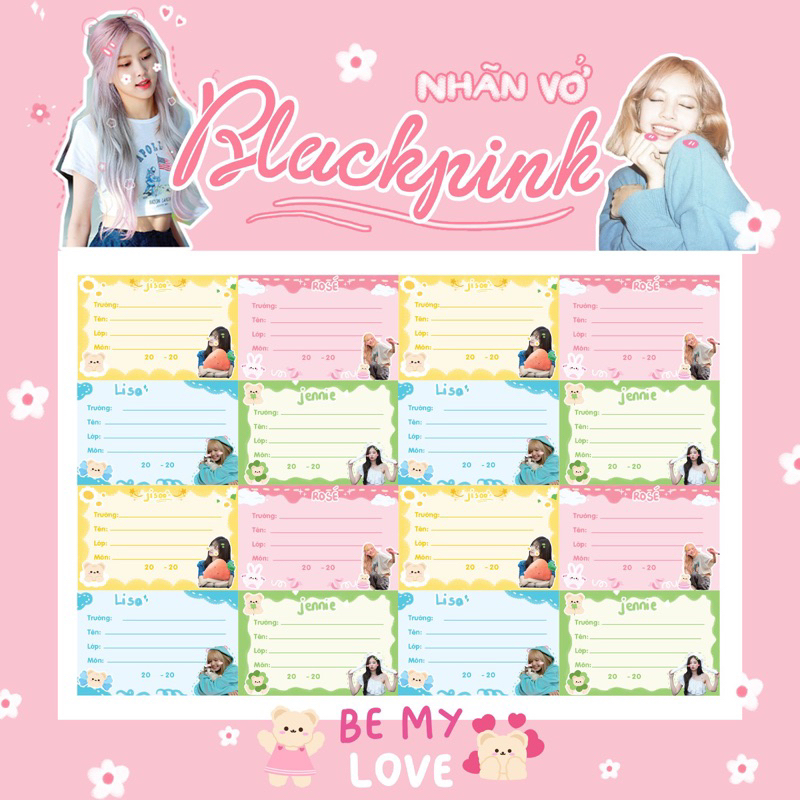 (In tên theo yêu cầu) SET 24 NHÃN VỞ Gấu dâu Lotso, Capybara, Kuromi, Totoro, Doraemon, nhiều mẫu siêu cute khác_thumbnail_6
