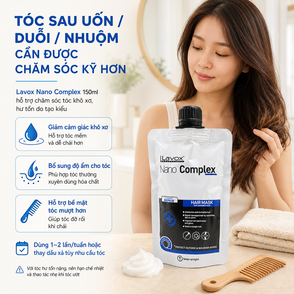 [Chính Hãng] Kem Ủ Tóc Phục Hồi Lavox Nano Complex 150ml - Cứu Tinh Tóc Khô Xơ, Hư Tổn Chuẩn Salon_thumbnail_6