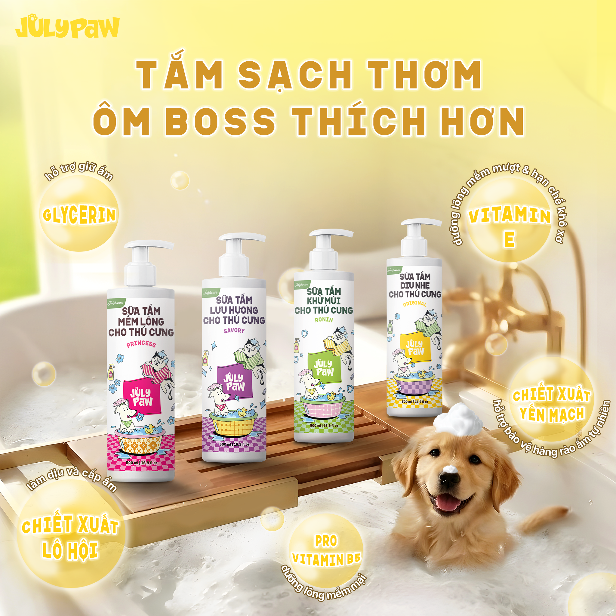 Sữa Tắm Mềm Lông Cho Thú Cưng Princess