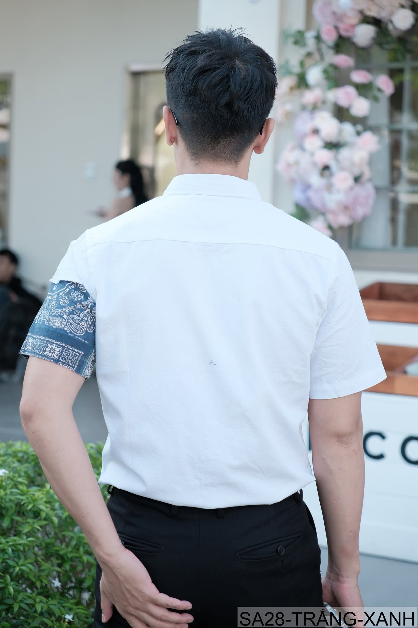 SB2 - Áo sơ mi nam ngắn tay phối màu bandana, cotton mát mẻ, dáng rộng streetwear mùa hè_thumbnail_2