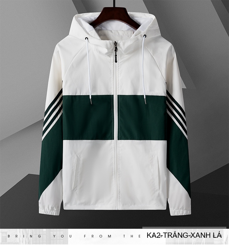 KA2 - Áo khoác nam phối màu thời trang, liền mũ, chống gió, phù hợp xuân thu_thumbnail_26