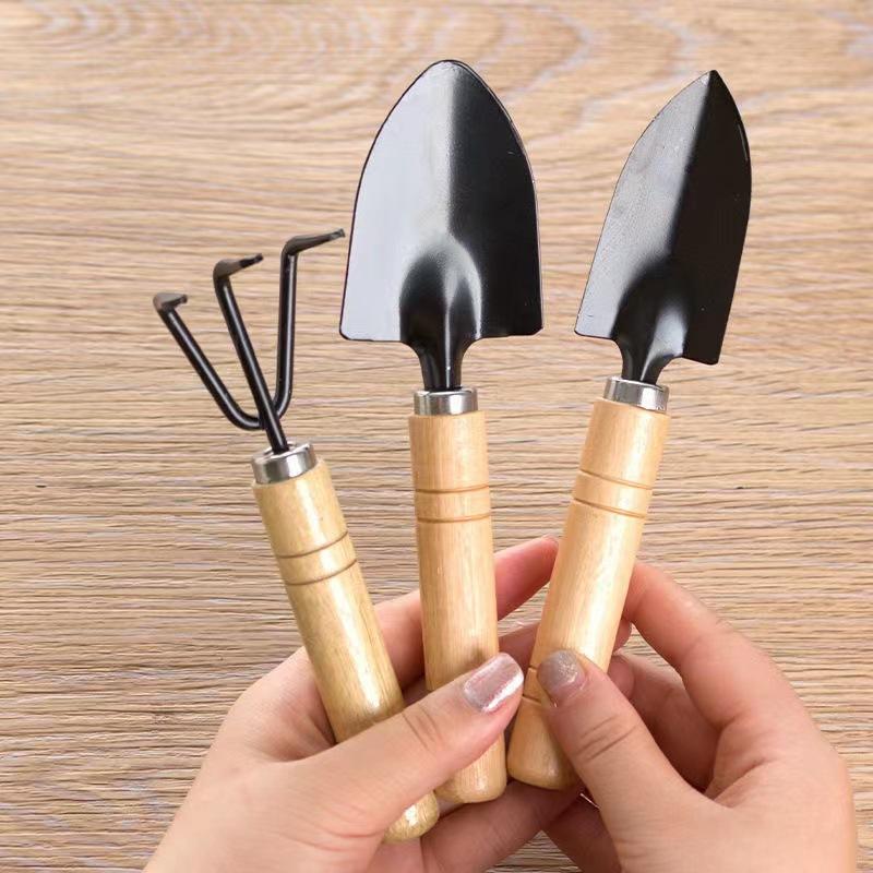 Bộ 3 Xẻng Làm Vườn Cán Gỗ