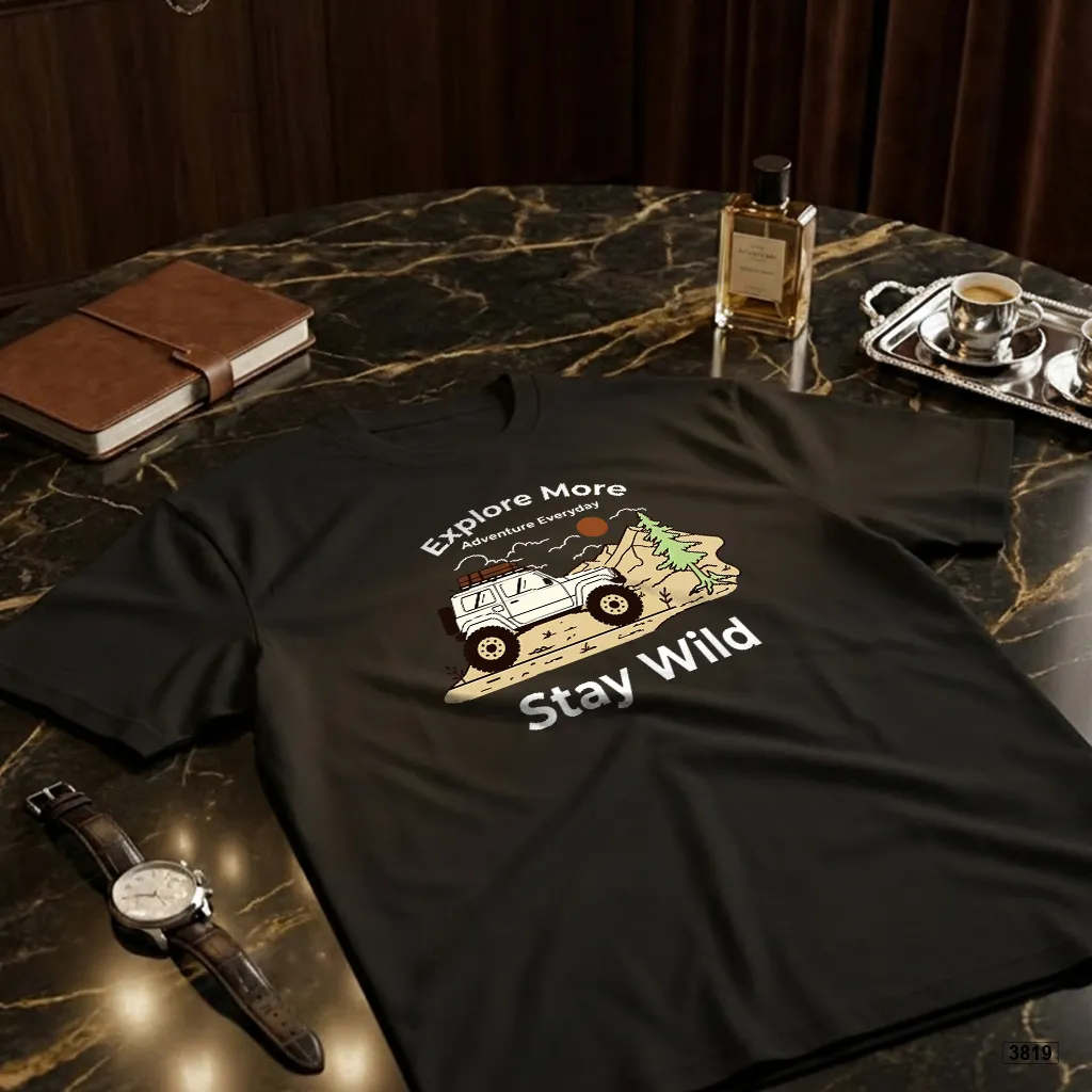 Áo thun nam form rộng thể thao Stay Wild TeePrint 3819_thumbnail_5