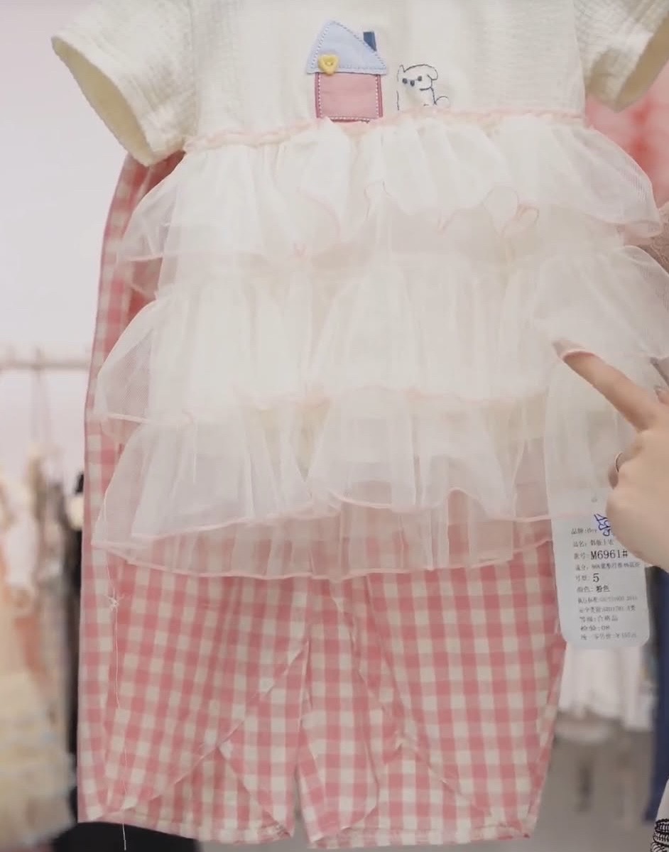 D201 - Quần thô caro xanh và hồng hãng HMX