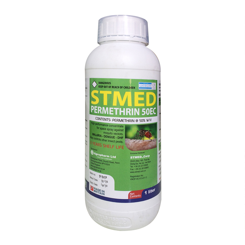 Thuốc diệt muỗi STMED Permethrin 50EC 1 Lít (Anh Quốc)