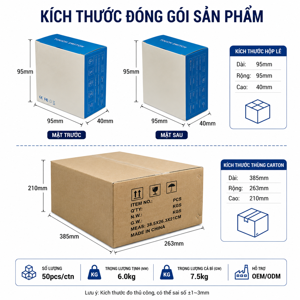 Công Tắc Cảm Ứng Kính Cường Lực Cao Cấp 86 Type Mặt Vuông_thumbnail_3