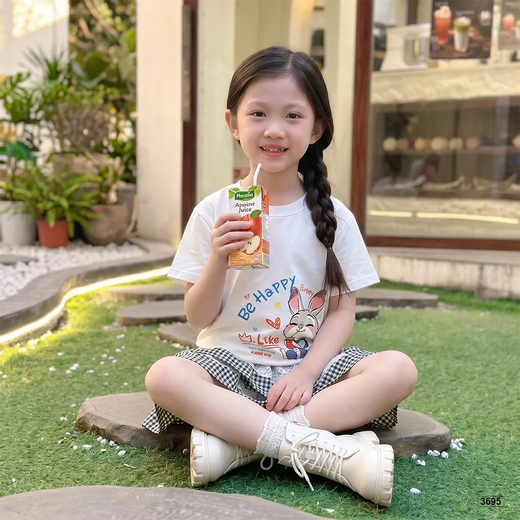 Áo thun bé gái form rộng chất thoáng mát hoạt hình Thỏ Kado 3695_thumbnail_3