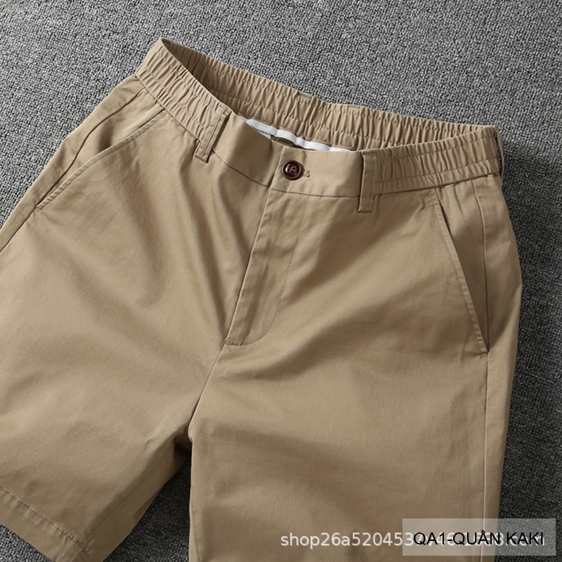 QA1 - Quần short nam ống rộng co giãn, chất cotton thoáng mát, phong cách Nhật Bản mùa hè_thumbnail_25