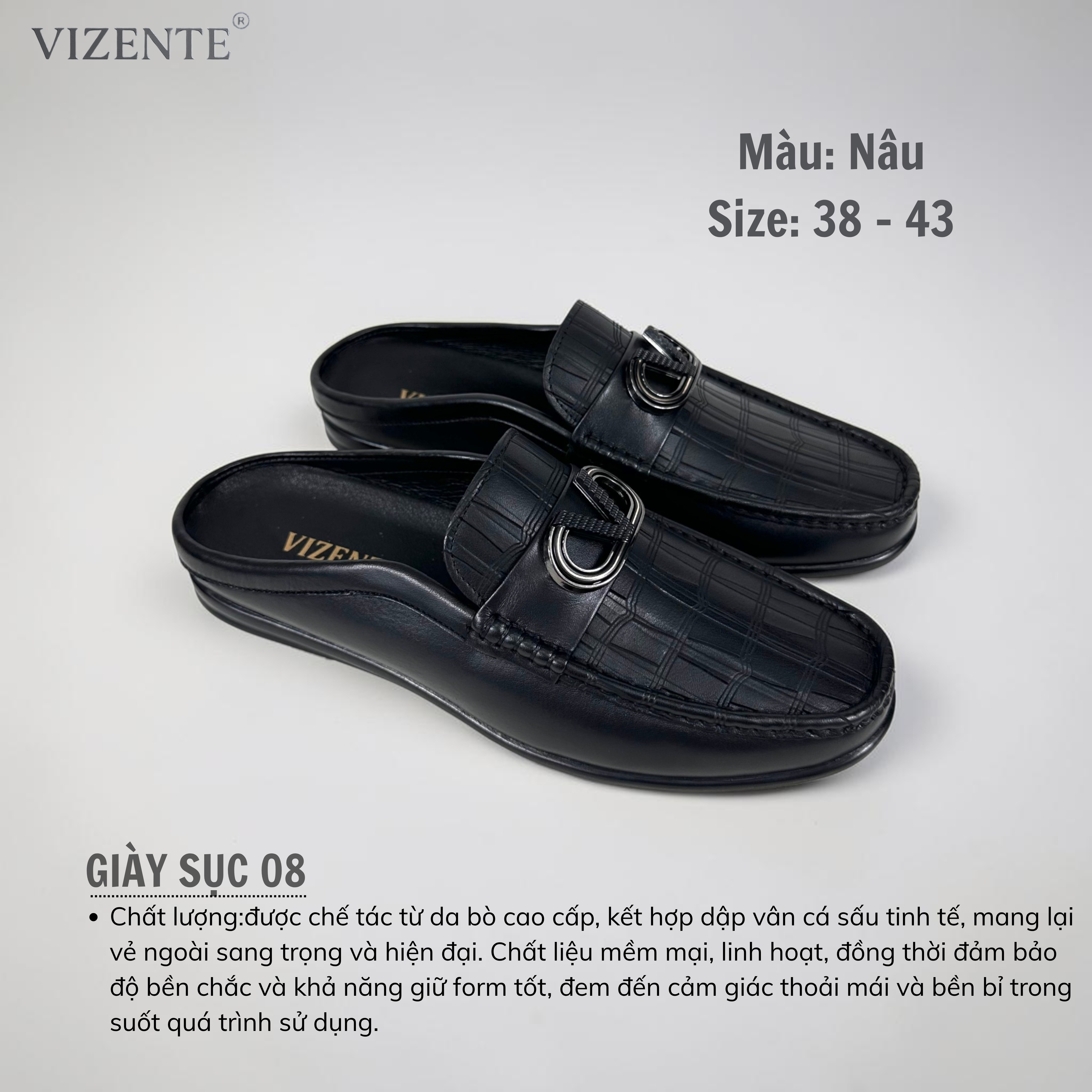 Giày Da Nam Sục Lười 08