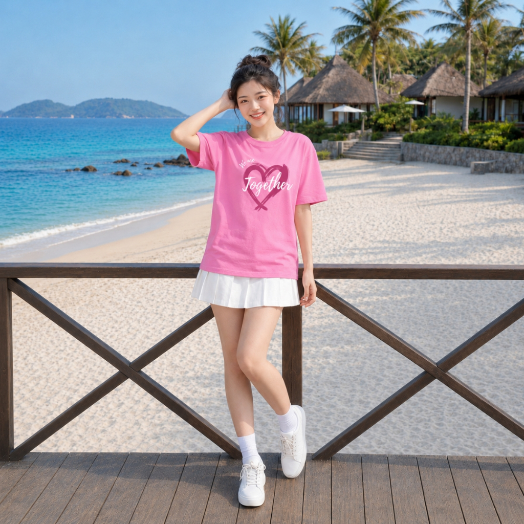 [Form Rộng] Áo phông dáng rộng hình trái tim TOGETHER, - Loza RT8640_thumbnail_7