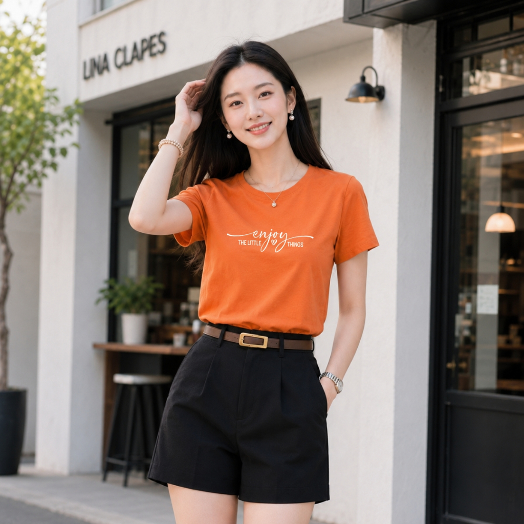 [Form vừa]Áo phông nữ chữ 