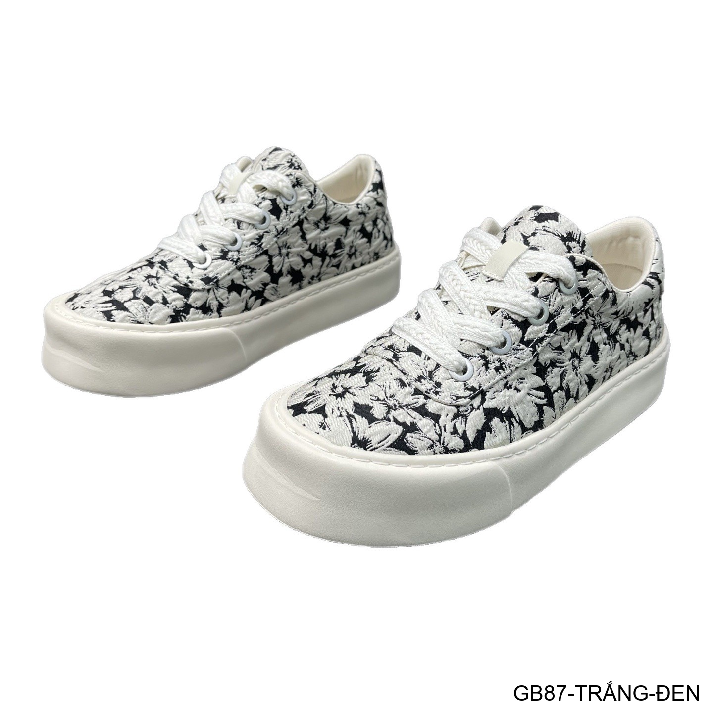 GB87 - Giày vải nam họa tiết hoa, thoáng khí, phong cách streetwear, đế bằng êm chân_thumbnail_5