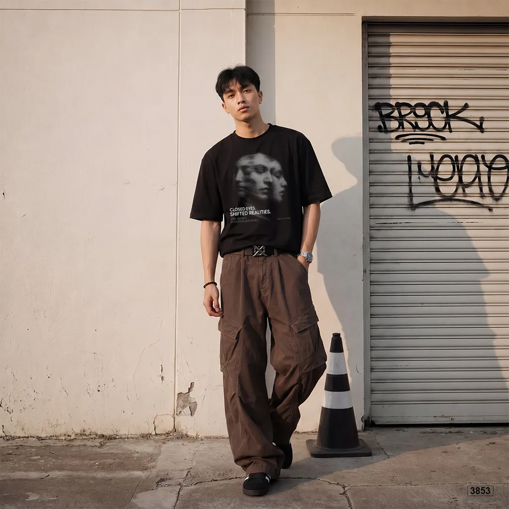 Áo thun nam form rộng streetwear style Polux 3853_thumbnail_6