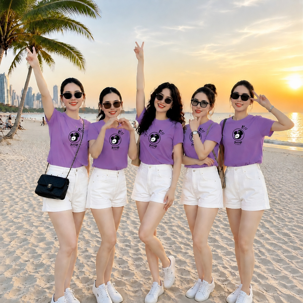 [Form vừa] Áo phông hình Poppop form mặc đồng phục du lịch - Loza NA01 VT8590_thumbnail_1