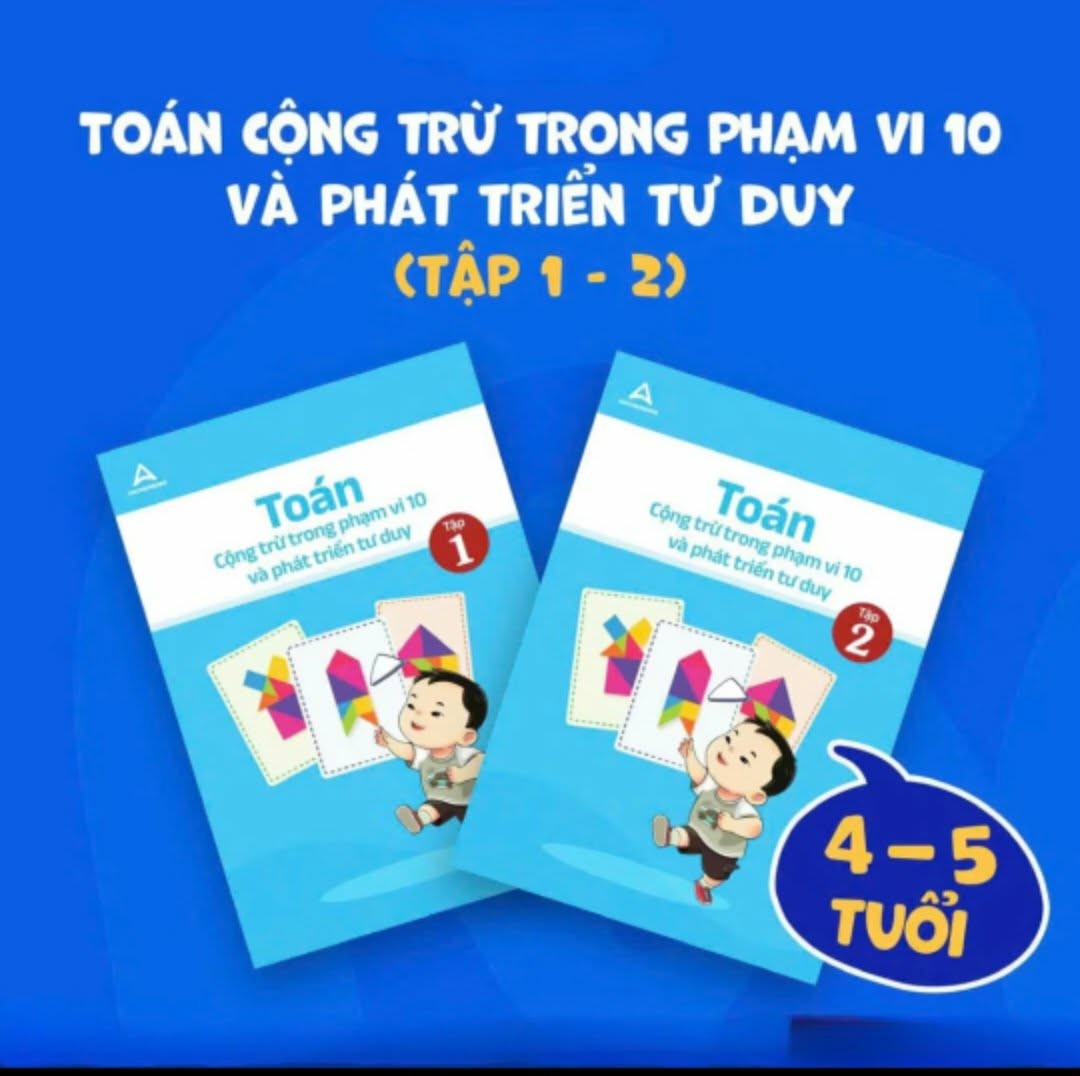Toán cộng trừ phạm vi 10 Archimedes tập 1+ 2