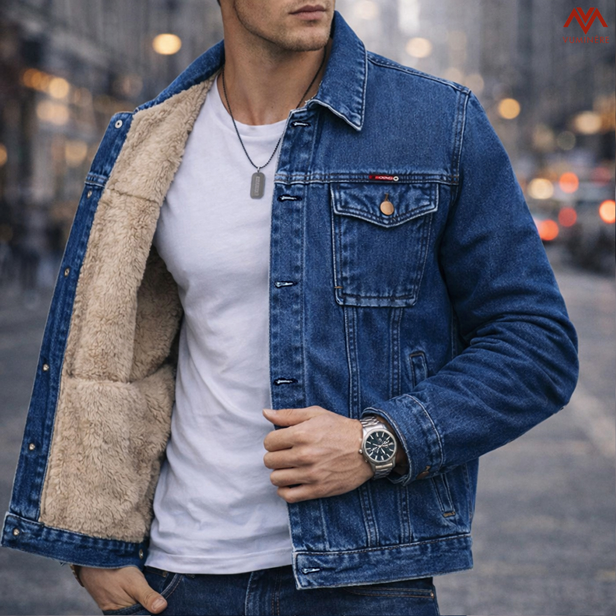 Áo khoác lót lông Jacket Jeans nam ( LB5 )