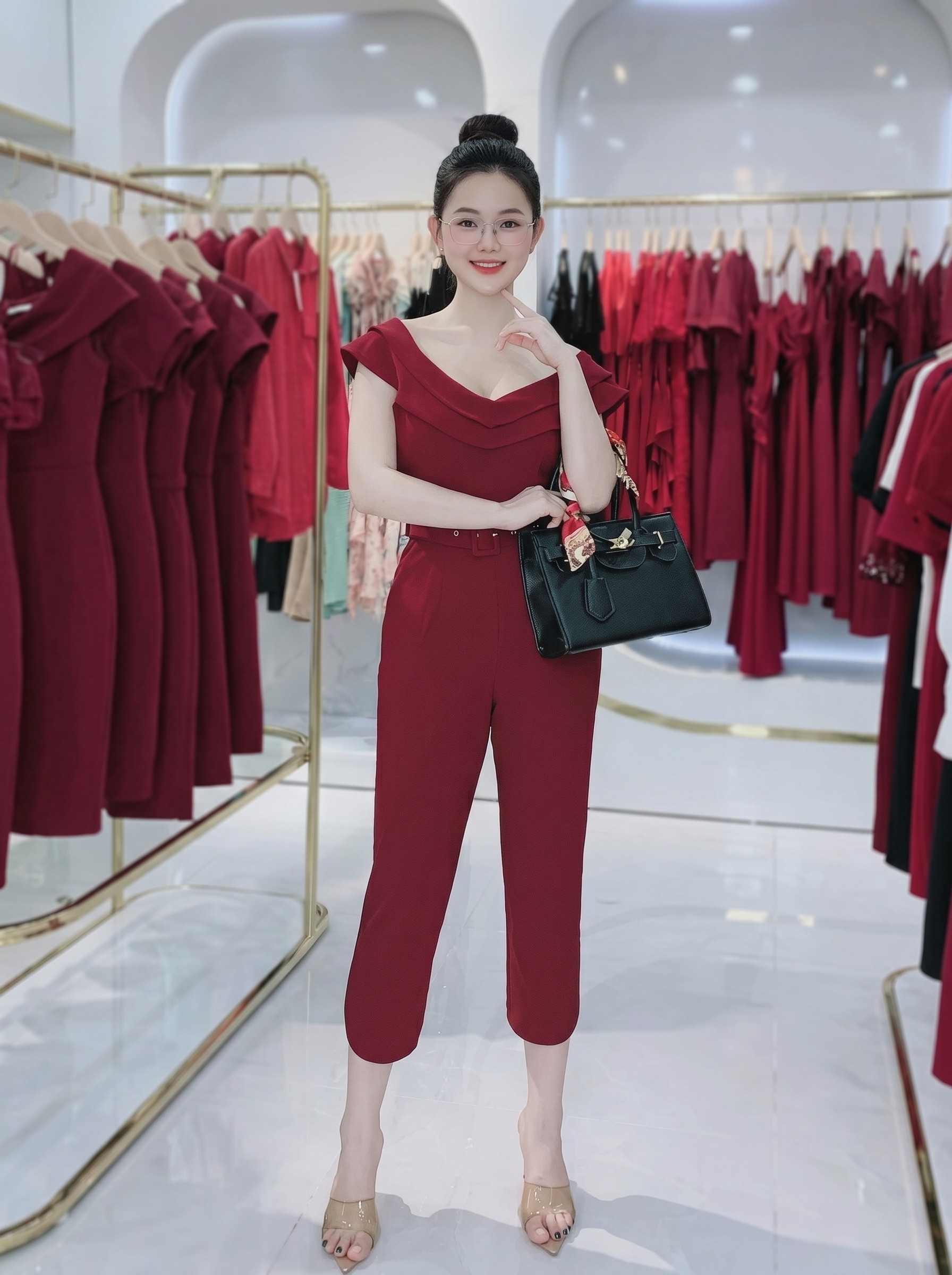 Jumpsuit lửng bèo quần lai bầu xinh xắn_thumbnail_7