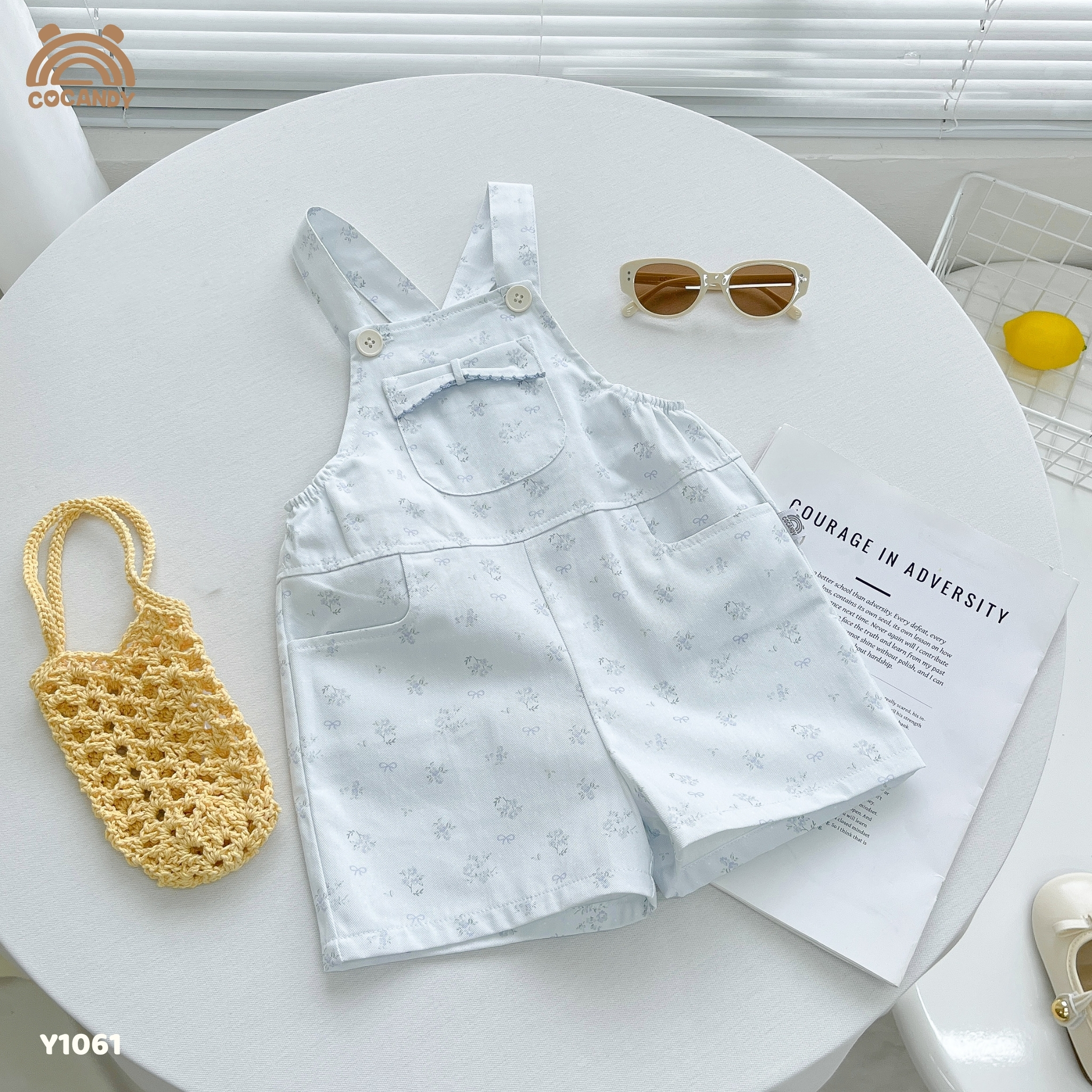 Yếm quần cộc kaki XANH hoa nhí_thumbnail_2