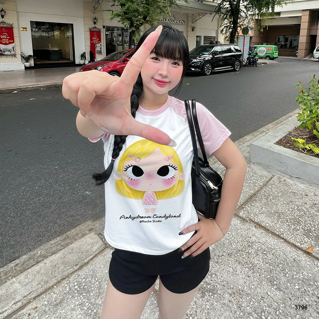 Áo thun nữ babytee raglan mix màu cute phong cách ulzzang dễ thương Miucho 3796_thumbnail_6