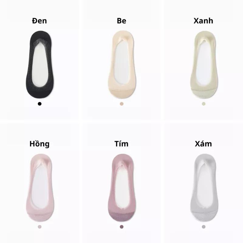Set 5 Đôi Tất Thuyền Trong Suốt Lụa Băng