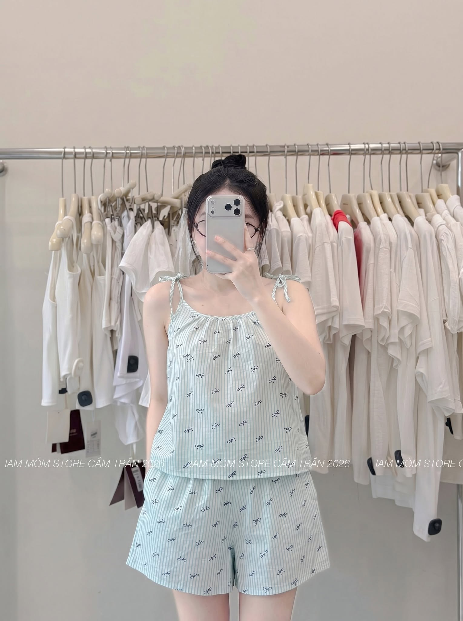 Đồ Bộ Nữ Ngắn QĐ+Áo 2 dây họa tiết LUH (C) (0687)_thumbnail_4