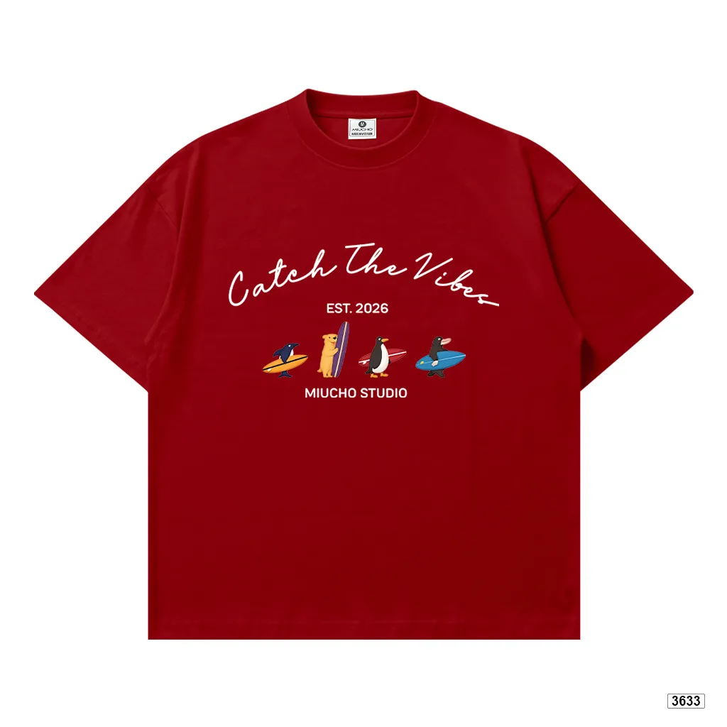 Áo thun unisex form boxy Catch the vibes Miucho 3633_thumbnail_16