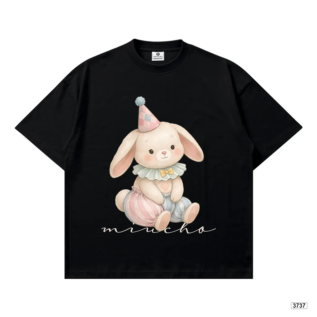 Áo thun boxy nữ thời trang mùa hè Bunny đáng yêu Miucho 3737_thumbnail_10