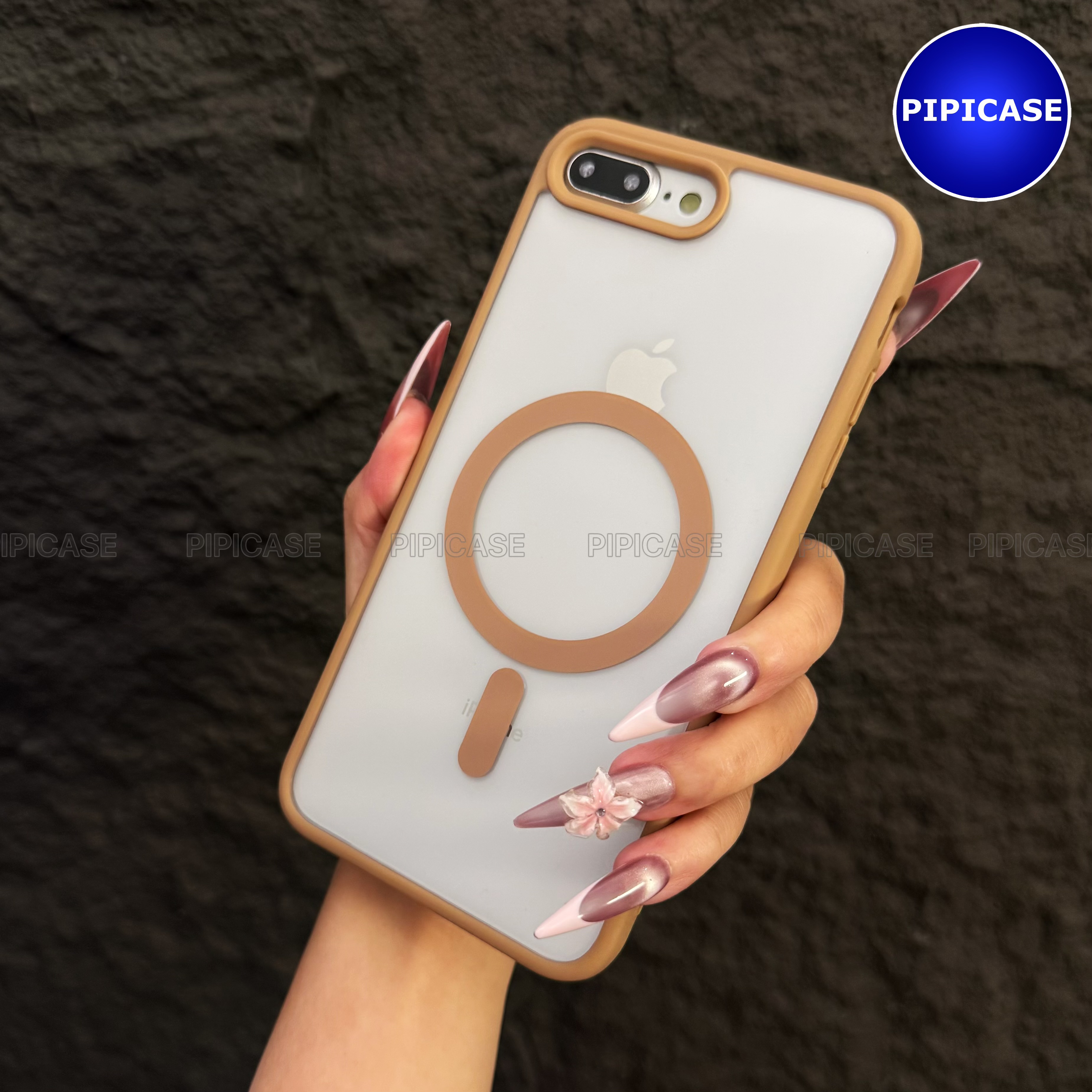 Ốp Lưng iPhone 7 Plus / 8 Plus - Chic - Nâu Nhạt_thumbnail_6
