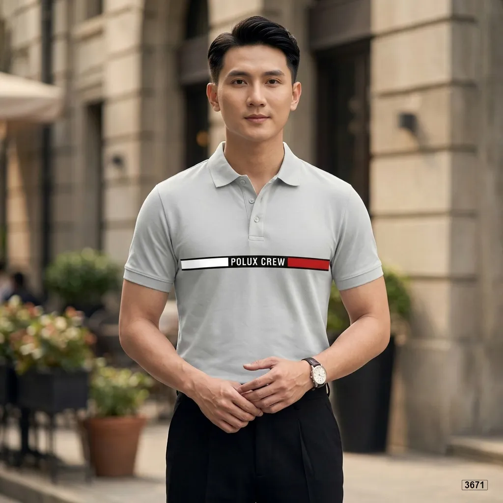 Áo polo nam polyester form vừa basic Polux 3671_thumbnail_5