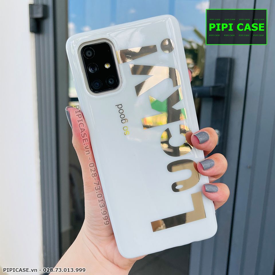 Ốp Lưng Samsung A71 - Lucky - Trắng