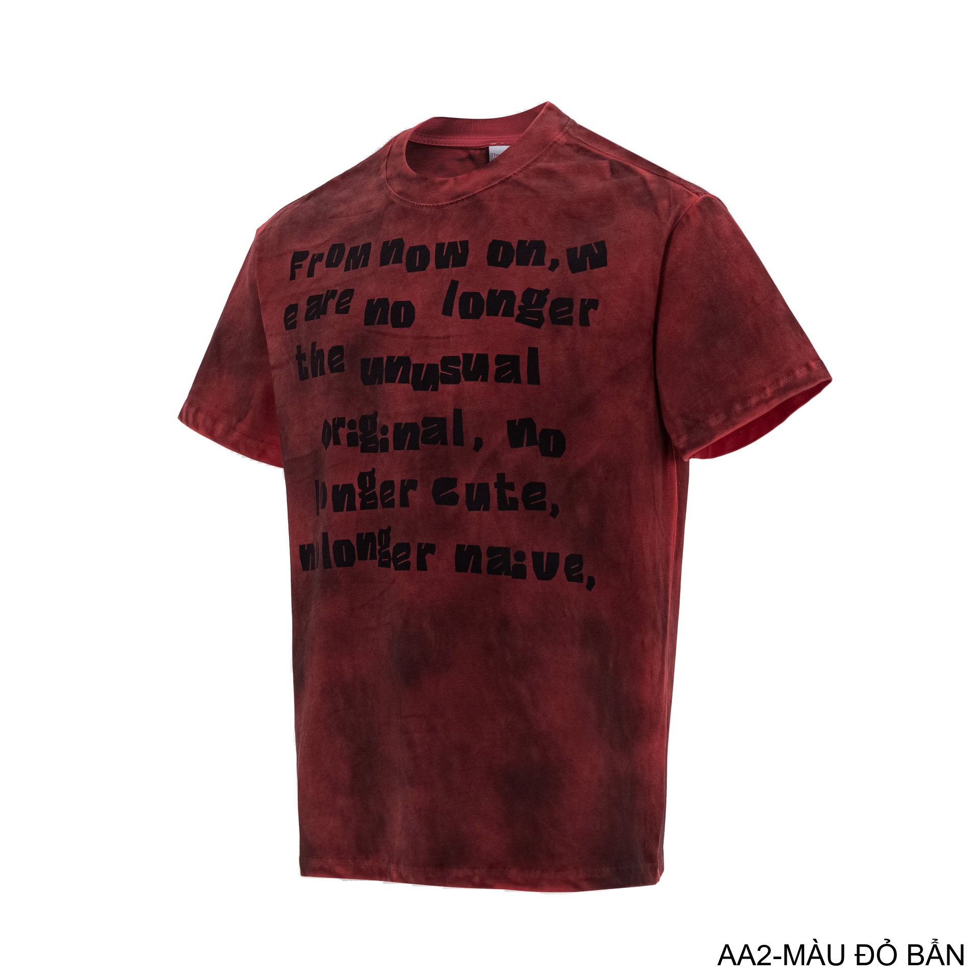 AA2 - Áo thun nam cổ tròn tay ngắn phong cách retro streetwear, chất cotton mềm, dáng rộng, màu Xanh Bẩn & Đỏ Bẩn_thumbnail_13