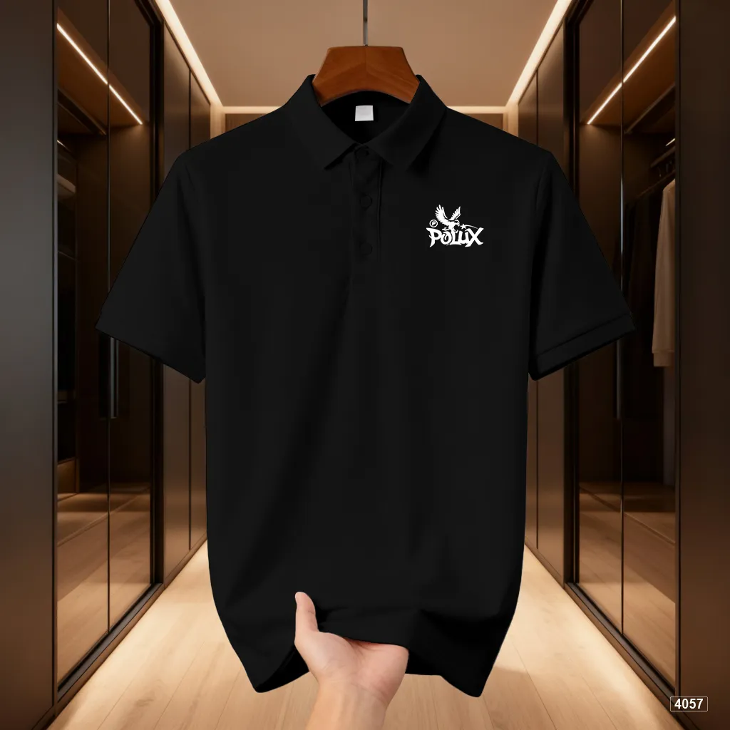 Áo polo nam chất poly thoáng mát basic logo Polux 4057