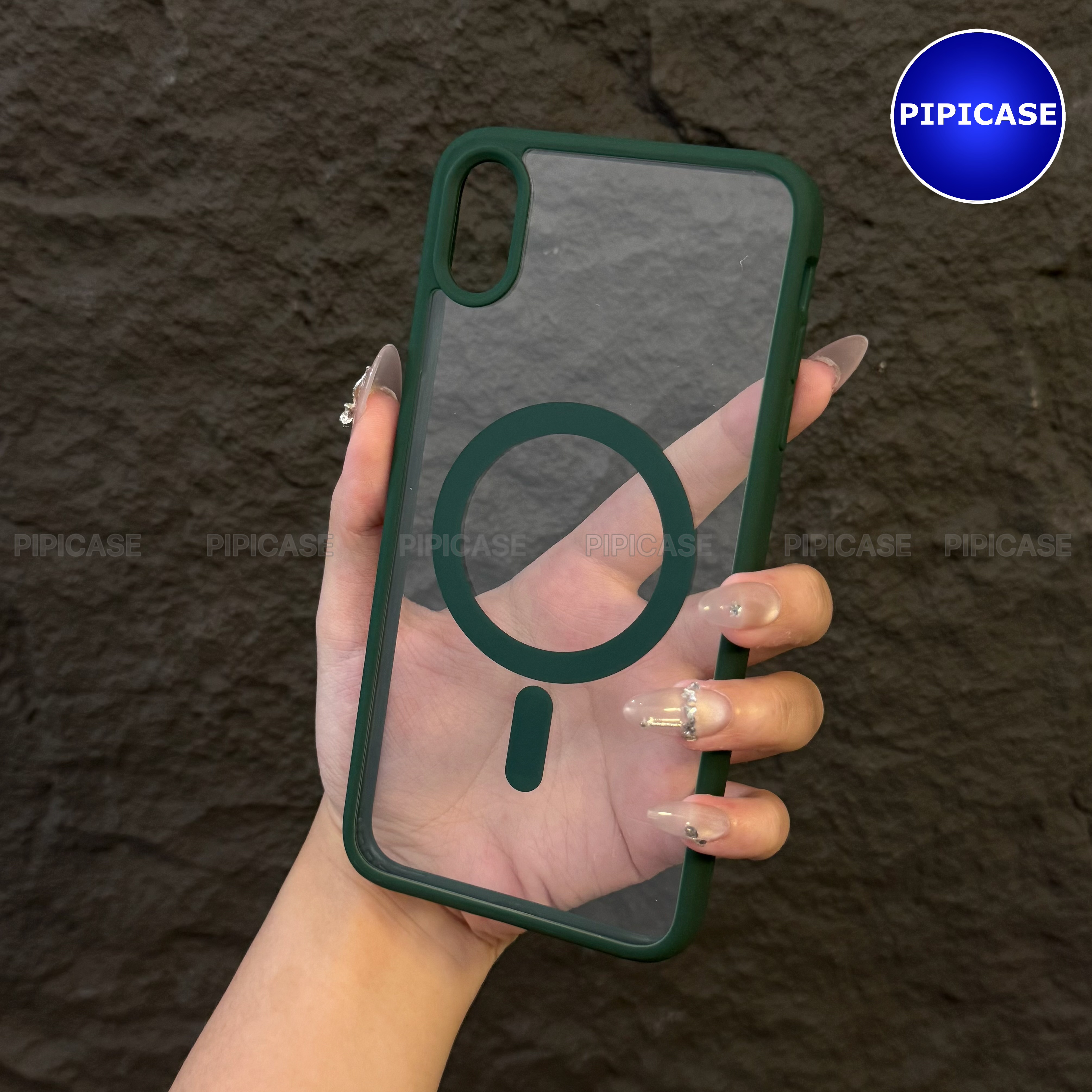 Ốp Lưng iPhone XS Max - Chic - Xanh Lá